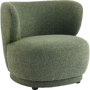 Fauteuil en tissu bouclette - ESTER