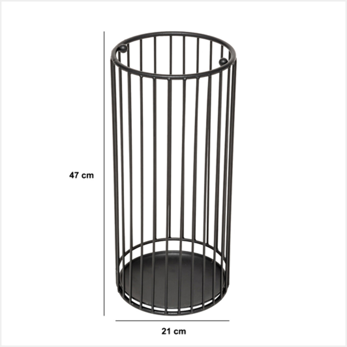 Porte-parapluie "Metty" avec récupérateur d'eau en métal