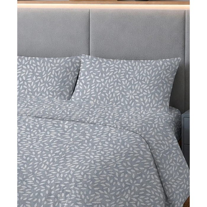 Parure Copripiumino Mosaico Grigio per letto singolo in 100% Cotone e Made in Italy, moderno geometrico