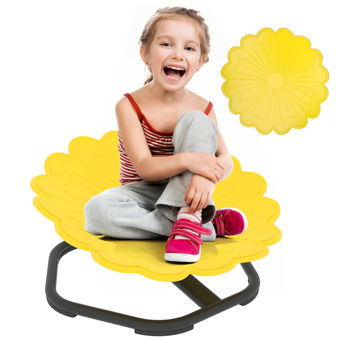 Chaise pivotante sensorielle pour enfant – Siège d'entraînement à l'équilibre et à la coordination – Jaune