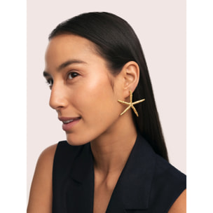 Pendientes Maxi Starfish Acero Baño Oro