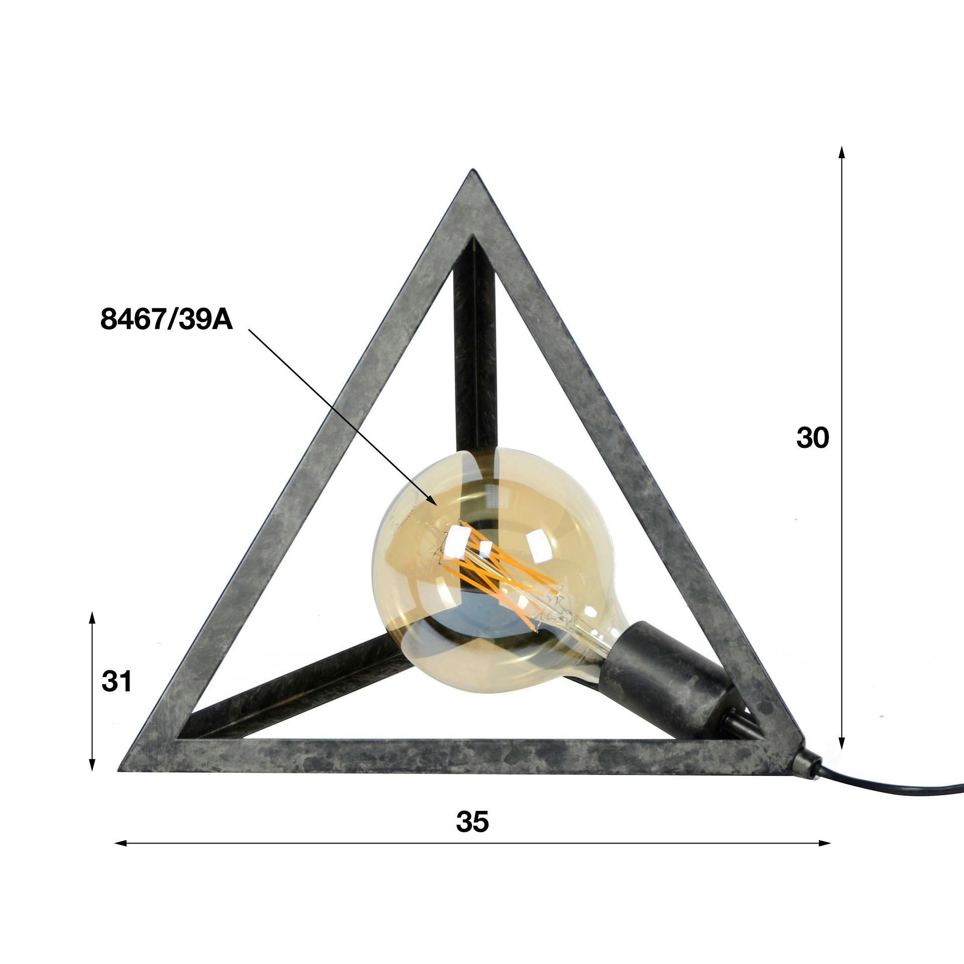 Lampe à poser industrielle forme pyramide RALF