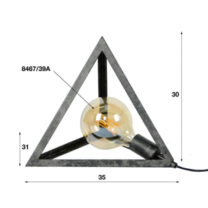 Lampe à poser industrielle forme pyramide RALF
