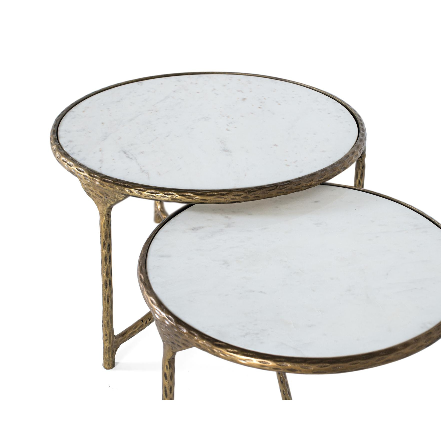 Mesas de Centro de Mármol Grande 74 Cm, Pequeña 60 Cm Estilo Moderno Elegante
