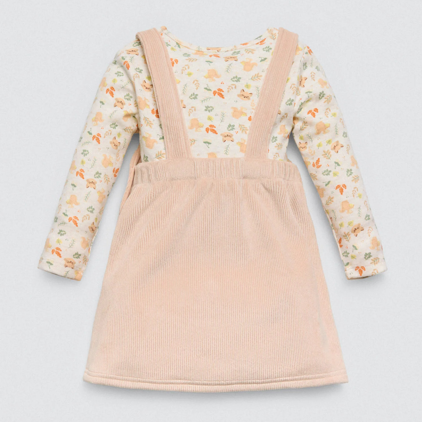 Completo autunnale per neonato: abito e maglietta a maniche lunghe