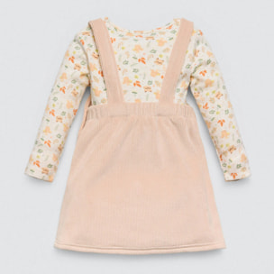 Completo autunnale per neonato: abito e maglietta a maniche lunghe