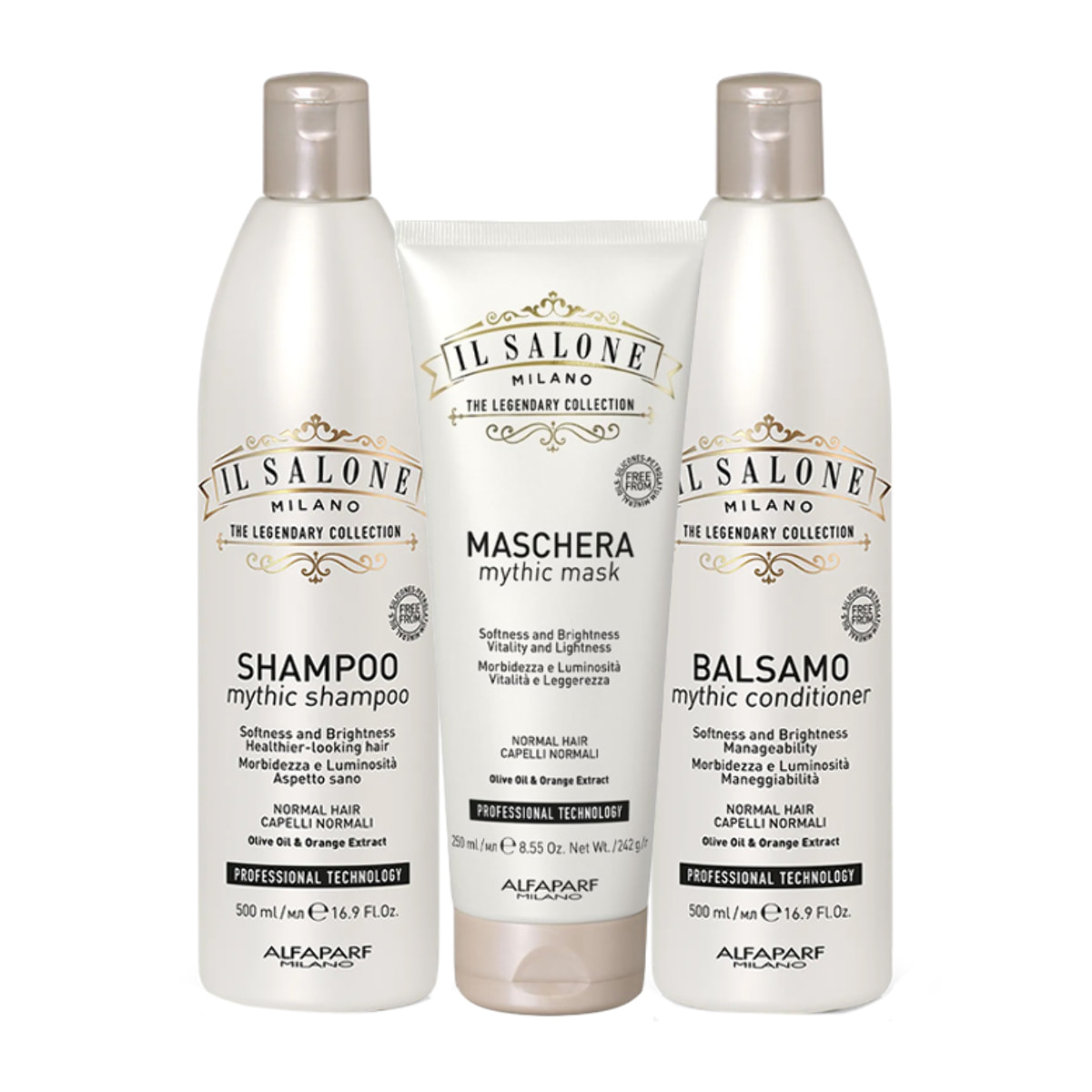 ALFAPARF MILANO Kit Il Salone Mythic Shampoo 500ml + Mask 250ml + Conditioner 500ml