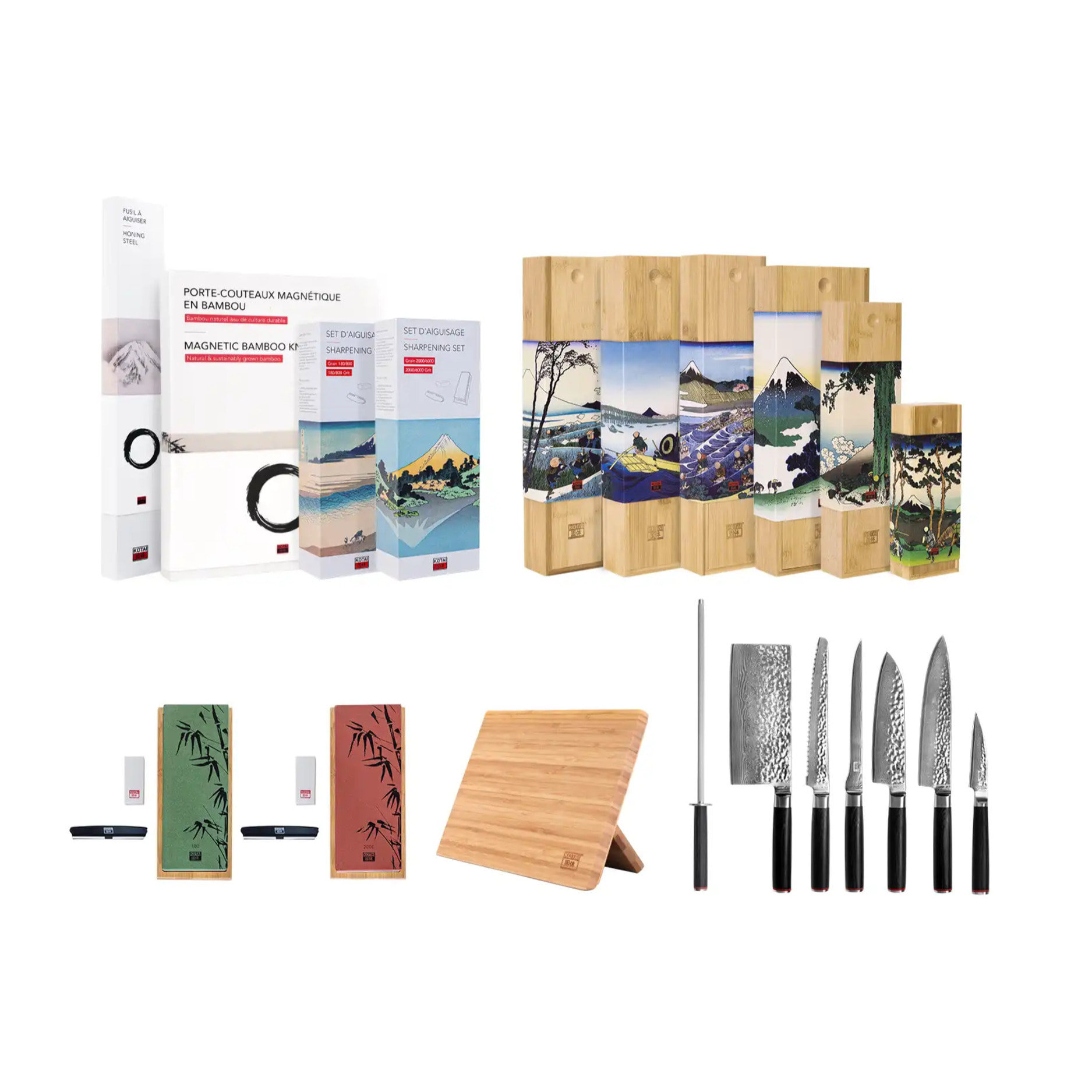 Set completo di coltelli (12 pezzi) - Collezione Pakka Damasco