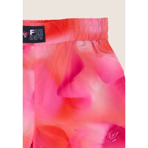 Pantaloncini Bambina in Tessuto Tecnico Rosa Arancio