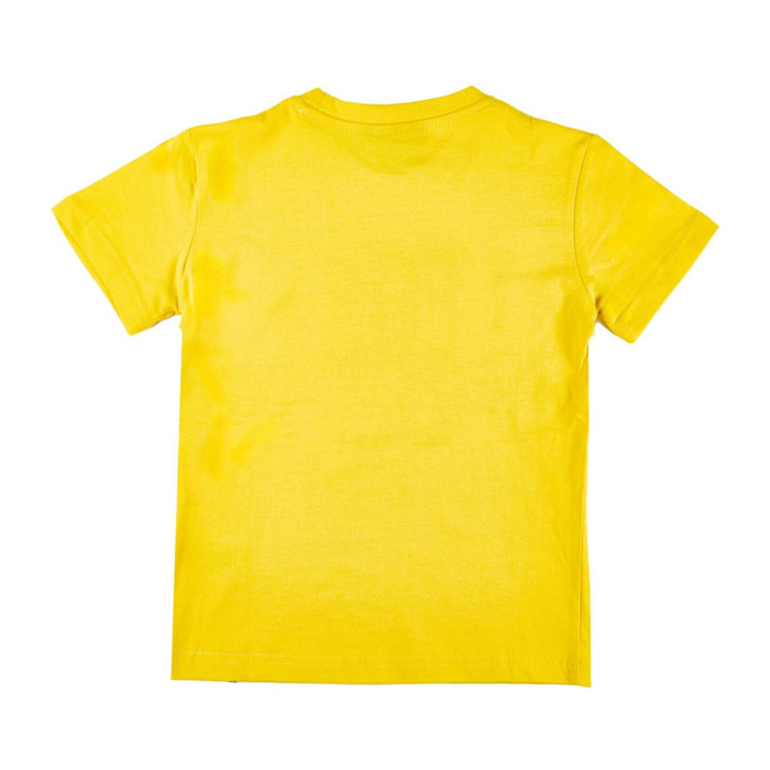 Camiseta infantil básica de manga corta con estampado de león
