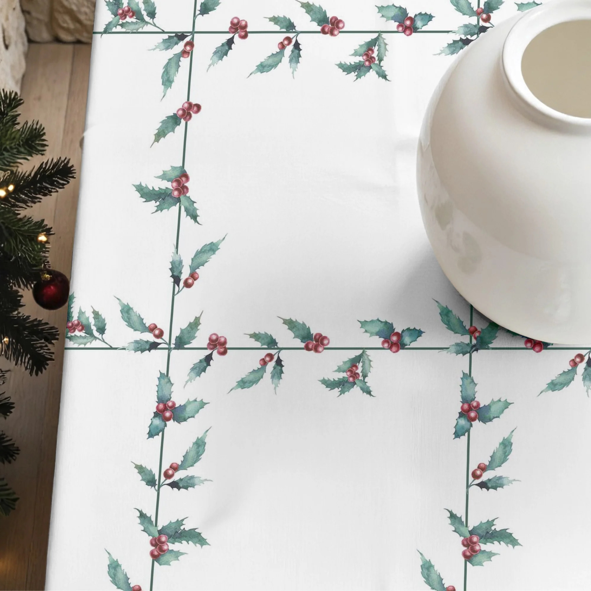 Nappe en résine Anti-tâches Xl White Christmas 1