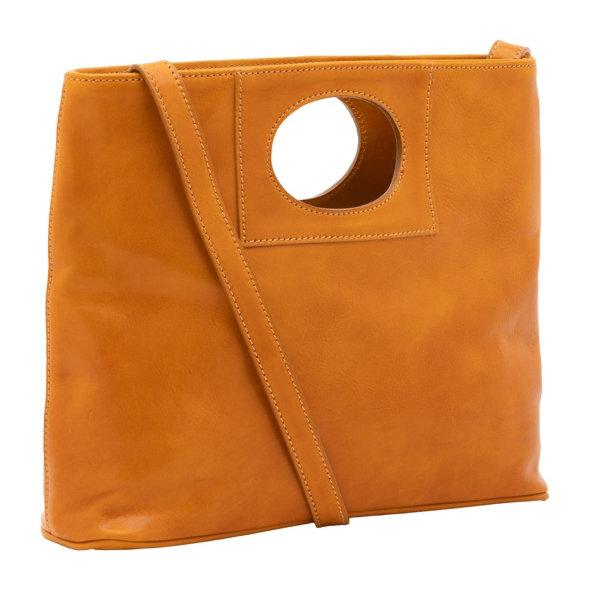 Borsa a tracolla da donna - Modello False - Vera pelle - 28.0 x 33.0 x 10.0 cm