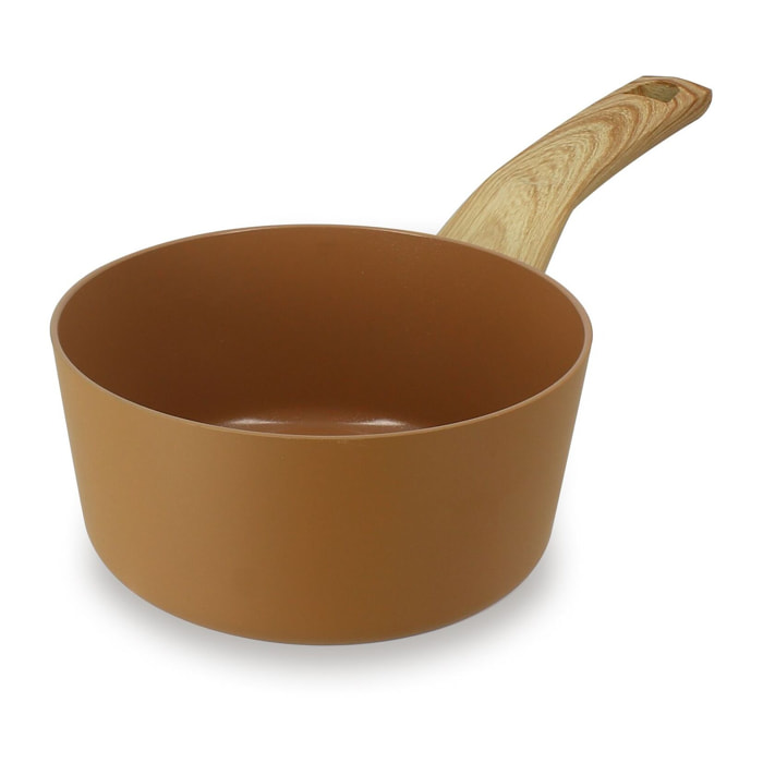 Casserole en revêtement céramique 16cm noisette - tous feux COLORAMA