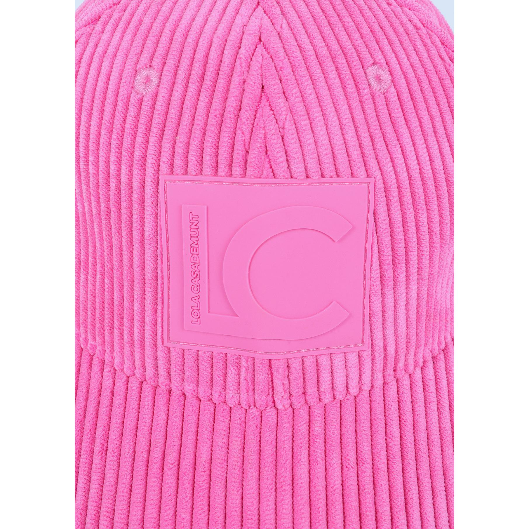 Berretto in velluto a coste con logo