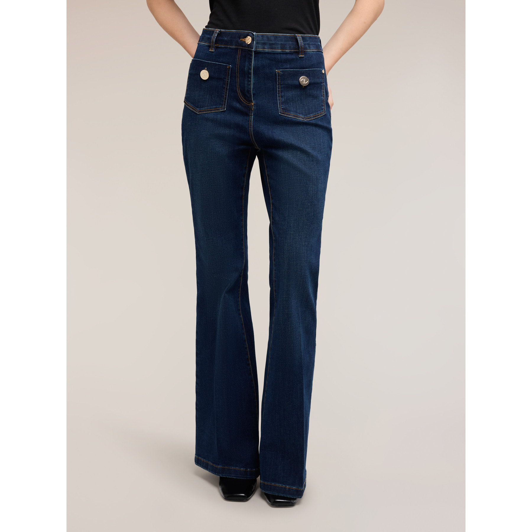 Motivi - Jeans flare de denim - Azul