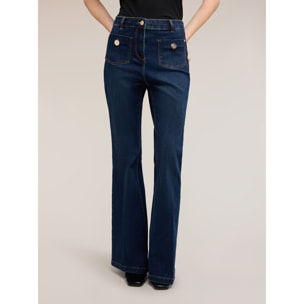 Motivi - Jeans flare de denim - Azul