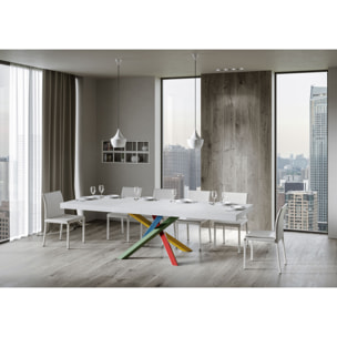 Table extensible 90x130/234 cm Volantis Premium Frêne Blanc cadre 4/B