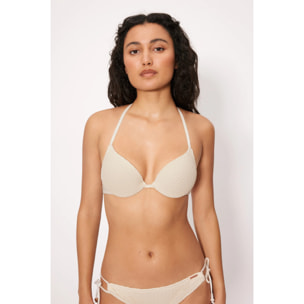 Top bikini push-up Beige