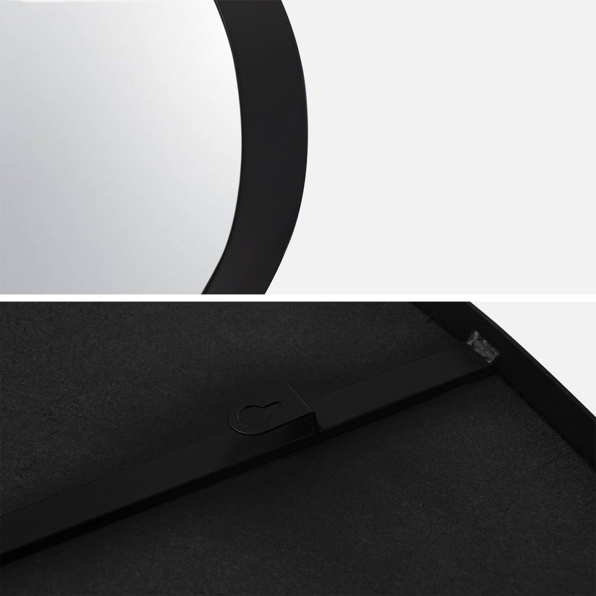 Miroir organique en métal noir HARVEY
