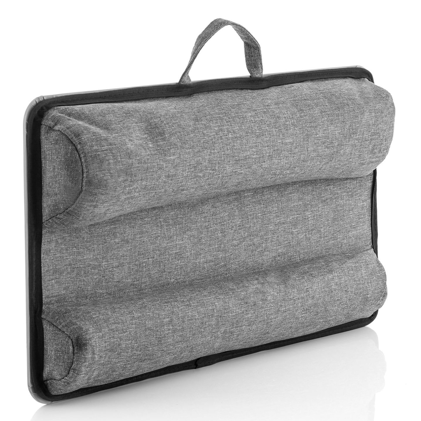 Scrivania Portatile Computer Con Cuscino XL Deskion Innovagoods - Grigio E Nero - 57,5x30,5x5,8 cm
