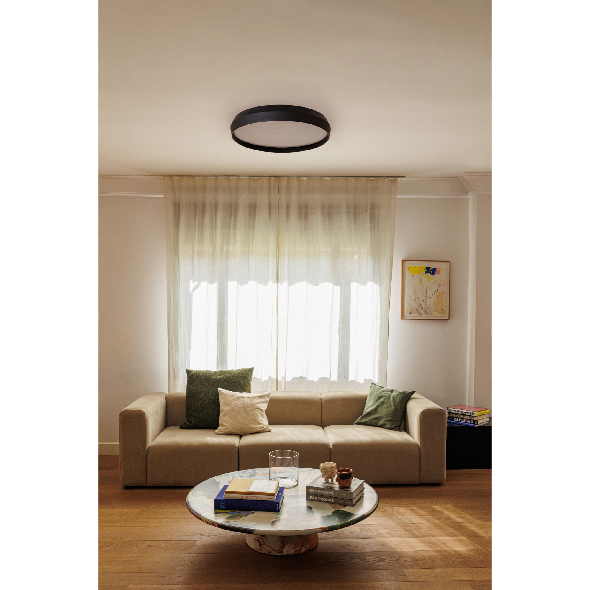 SHOKU 600 Lampe applique/plafonnier noir/noir
