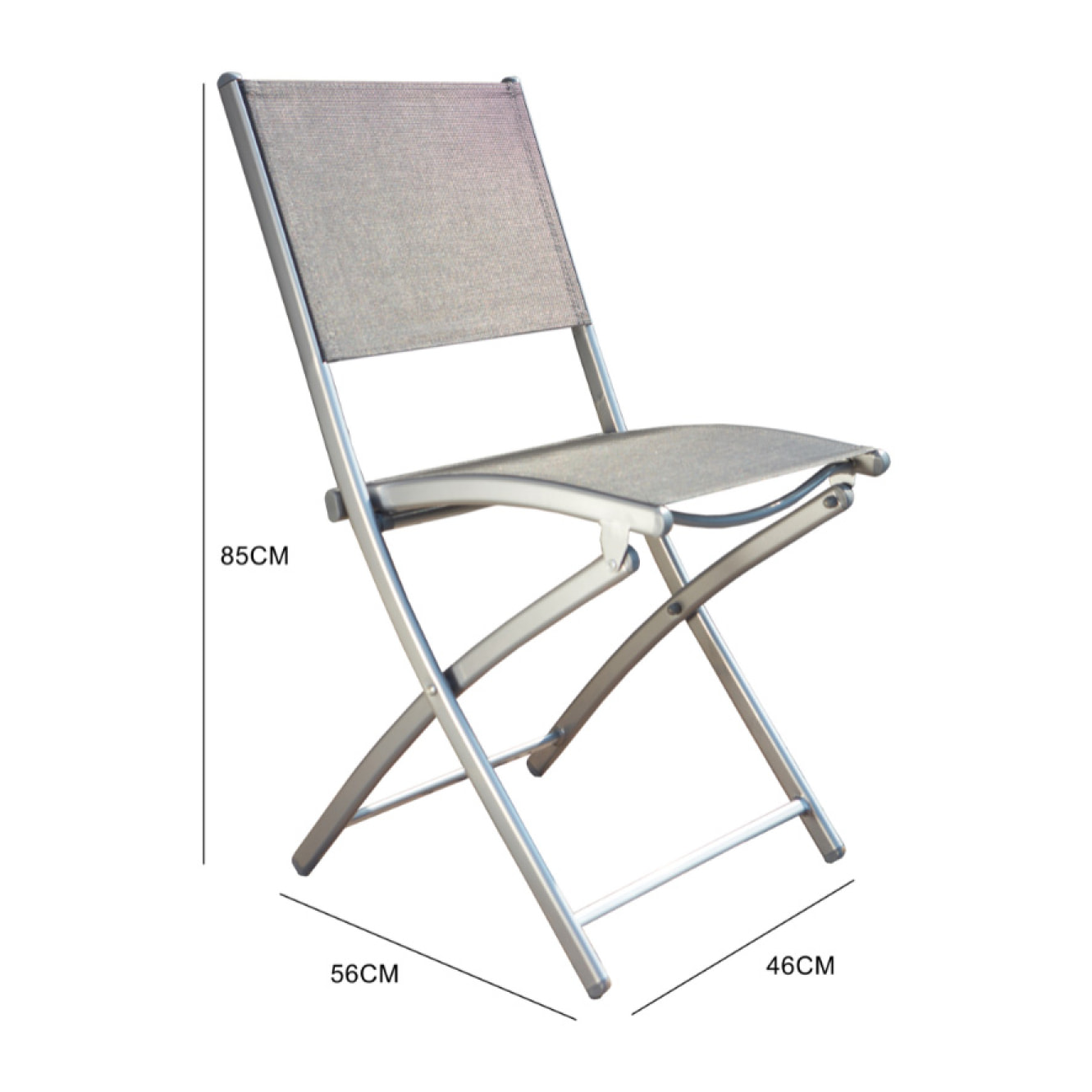 Ensemble de jardin table 150 cm + lot de 4 chaises pliantes DURHAM