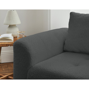 Rune - fauteuil - en tissu bouclette - Gris