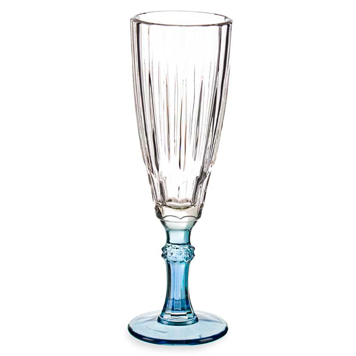 PACK 6 COPAS CAVA COLOR AZUL 170ML