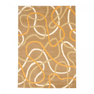 Tapis salon et chambre fait main en acrylique motif rond PISO