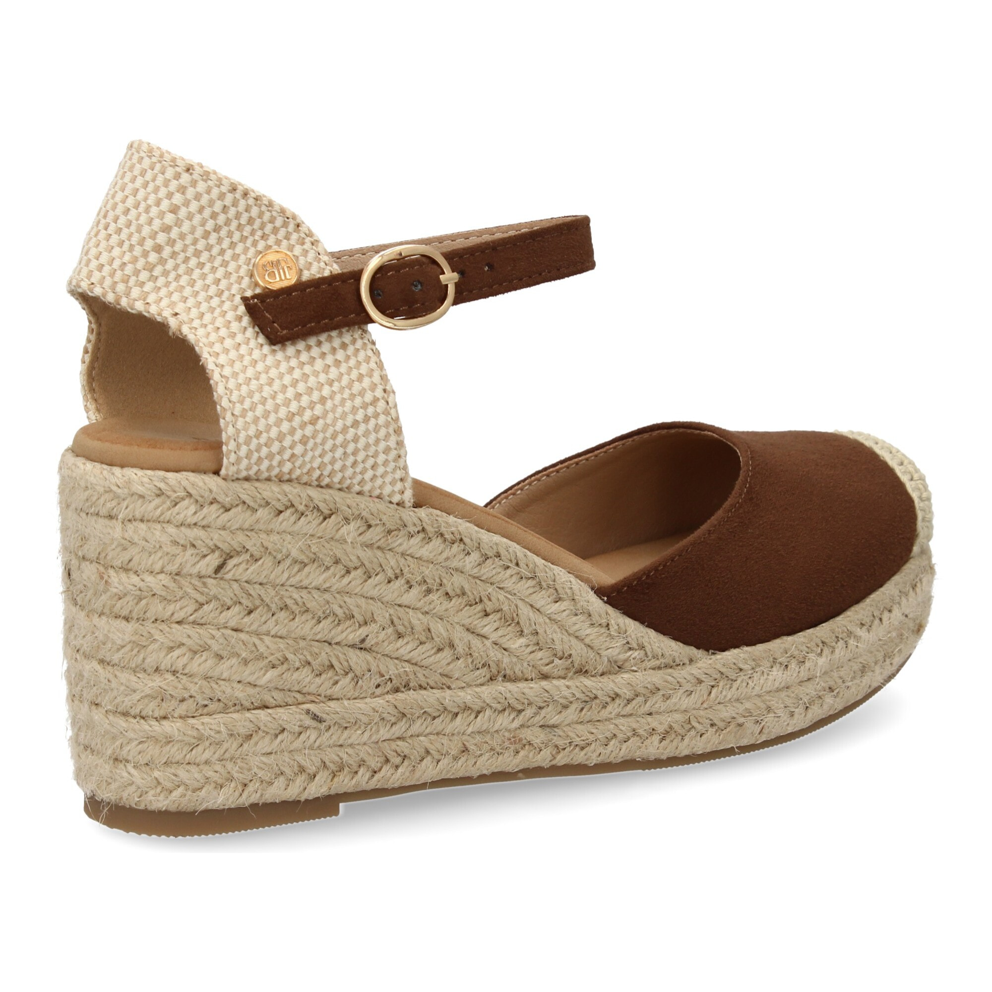 Sandalia de cuña de yute para mujer, comodas y elegantes diseño moderno con el yute en el mismo tono