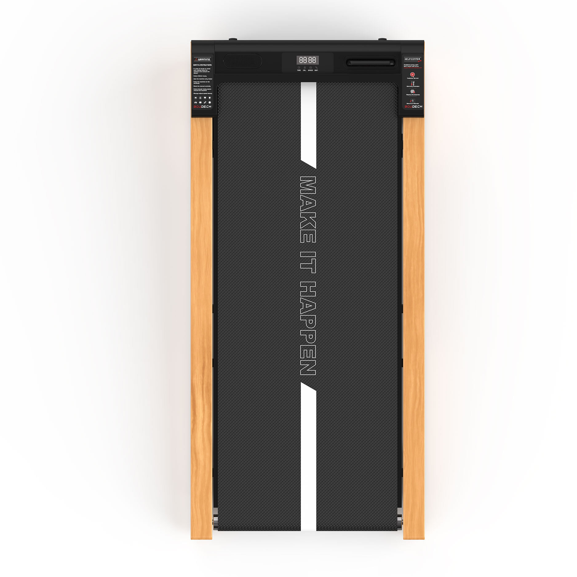 Zenith - Tapis Roulant Salvaspazio con inclinazione fissa 2,5HP max 6 Km/h con Display LCD e Altoparlanti Bluetooth