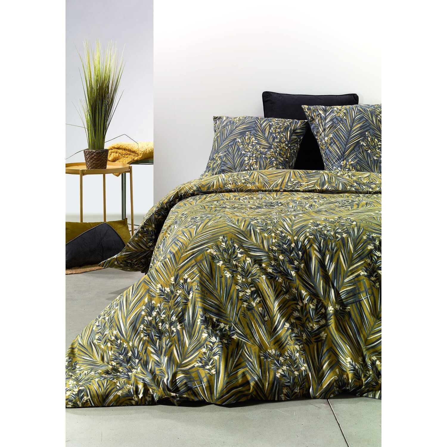 Parure Housse De Couette 3pcs avec Taies oreiller 100% coton Bio 57fils Nava