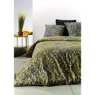 Parure Housse De Couette 3pcs avec Taies oreiller 100% coton Bio 57fils Nava