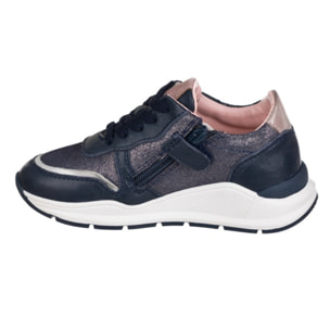 Sneaker de piel con cremallera lateral