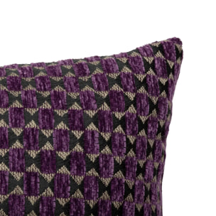 Coussin jacquard Zaika violet 30x50cm