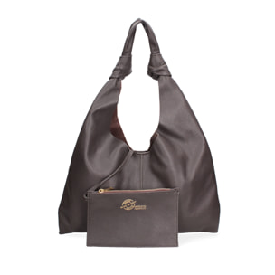 Borsa a spalla da donna In Vera pelle Made in Italy 40x42x2 cm
