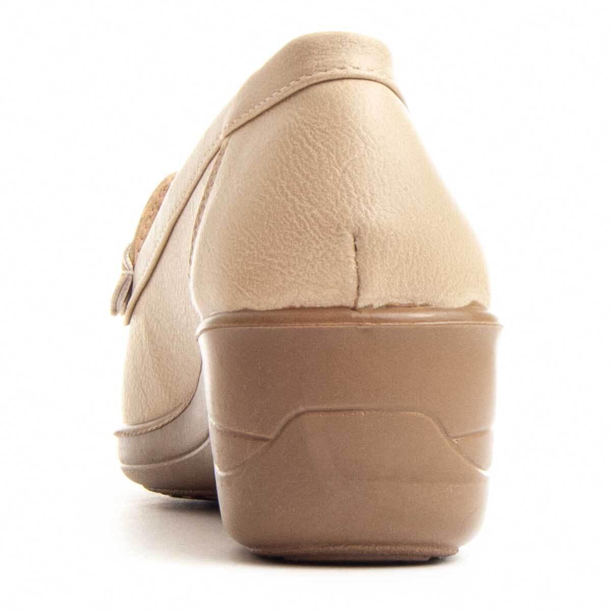 Mocasines de Cuña - Beige - Altura: 5 cm