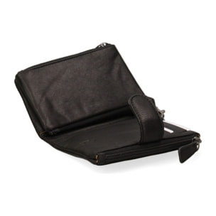 Portafoglio donna in vera pelle - Modello False - Casual - 13.5 x 10.0 x 3.0 cm