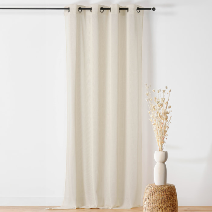 Voilage à Oeillets  - Effet Tissé - Beige