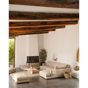 Mesa de centro cuadrada de madera maciza en tono natural de 80x80cm Alto: 33.2 Largo: 80 Ancho: 80