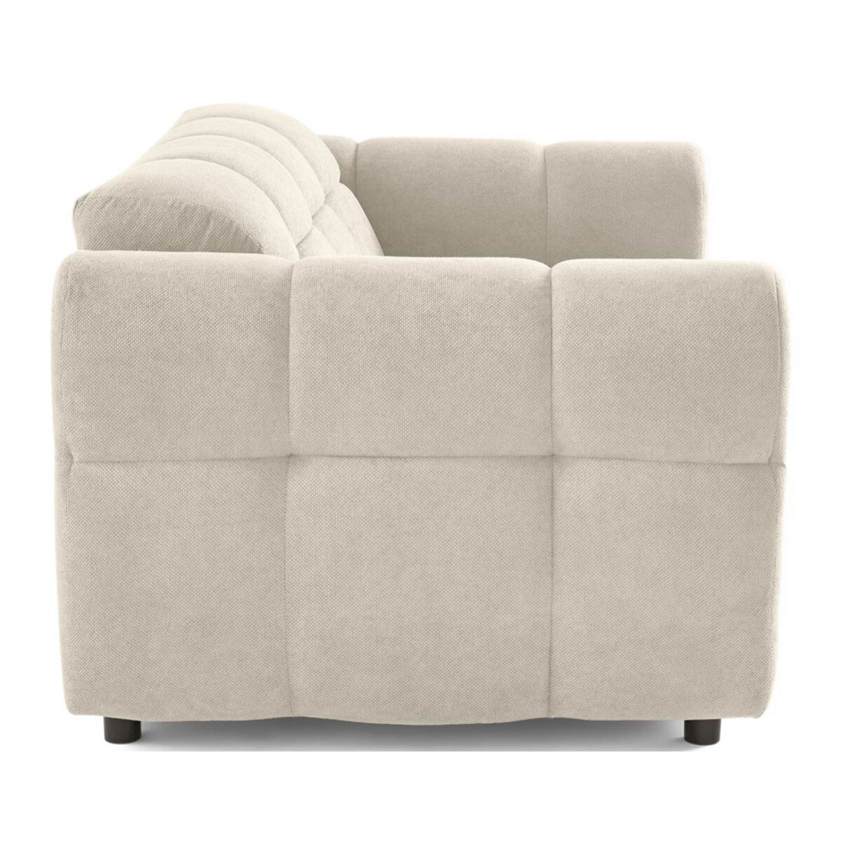 Ray - canapé droit 2 places en tissu texturé - Beige