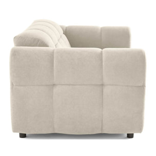 Ray - canapé droit 2 places en tissu texturé - Beige