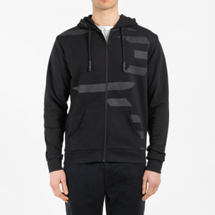 Felpa full zipper con cappuccio narrow
