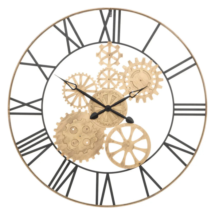 Horloge "Isae" - métal - doré - D90 cm