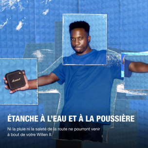 Enceinte portable MARSHALL Willen II Black & Brass - Bluetooth, étanche, autonomie 17h