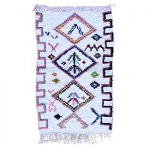 Authentique tapis berbère fait à la main en coton PEBO