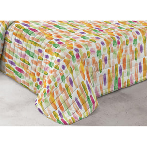 Quilt Trapuntino Piumino Estivo 100gr/mq Microfibra Disegno Diadema Aquarello Arancione