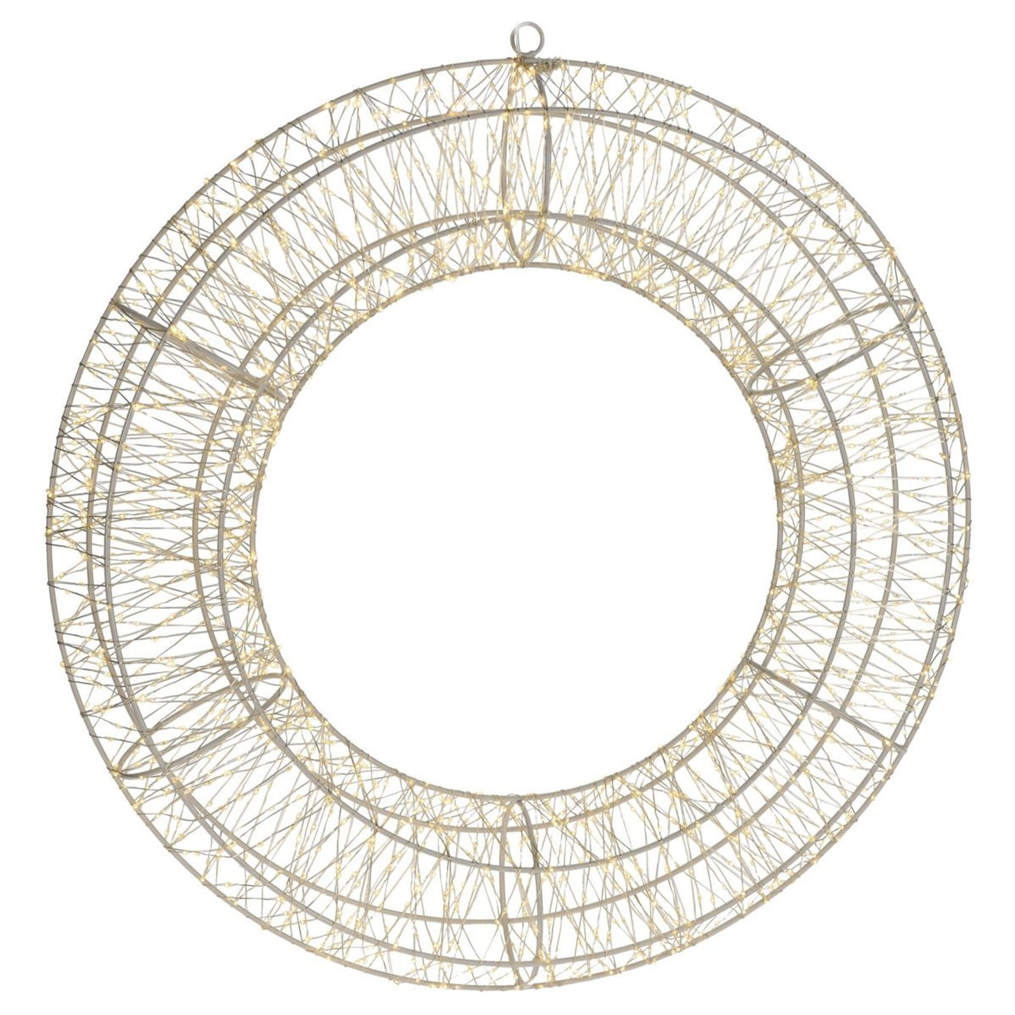 anillo metálico luminoso con 1800 micro led blanco cálido 58x13x58cm