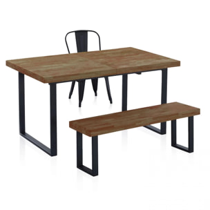 Banco Loft Roble boreal – Negro