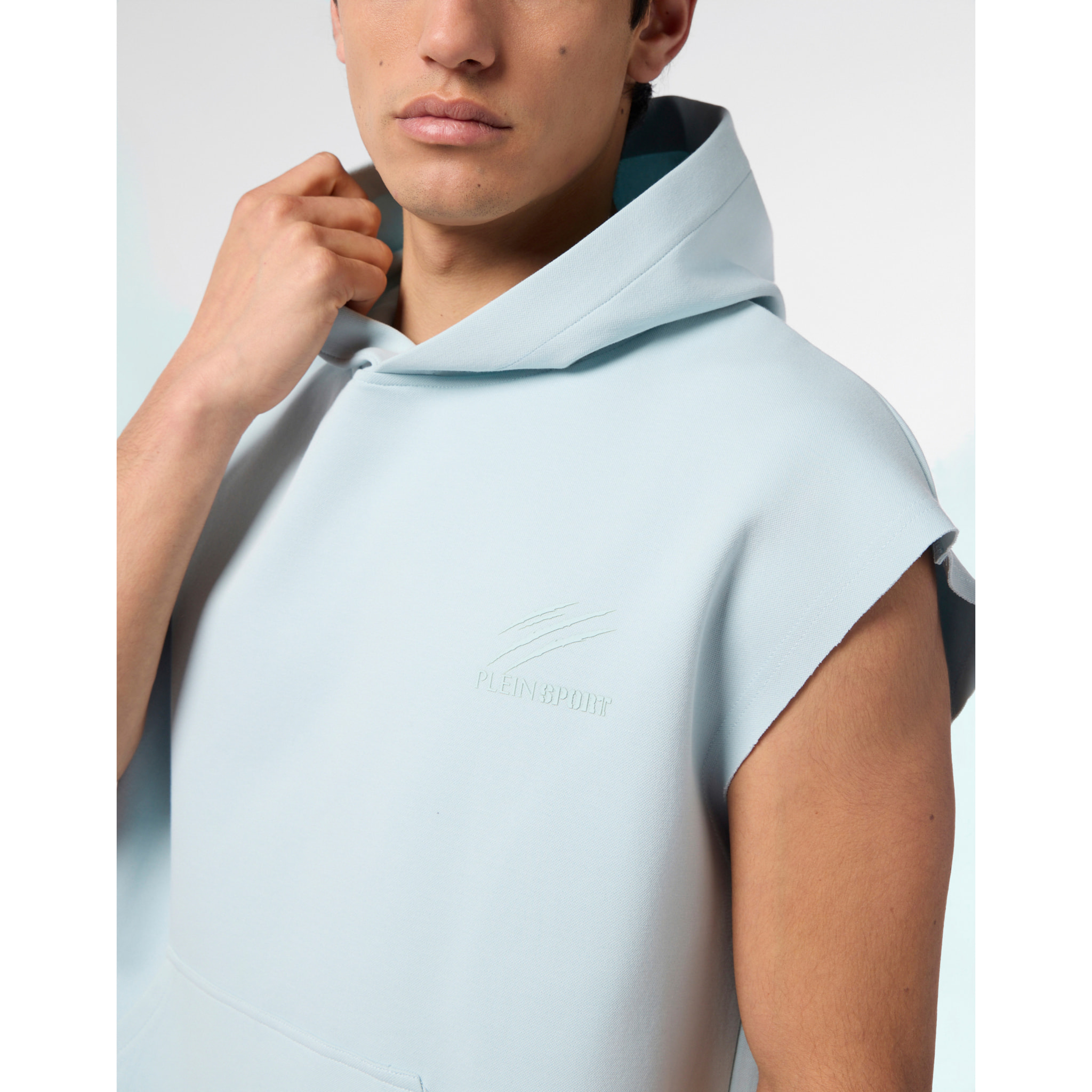 PLEIN SPORT Pique Hoodie Vest Icon
